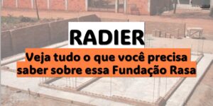 Radier é um tipo de fundação rasa utilizada em construções, que consiste em uma laje maciça de concreto armado ou protendido que cobre toda a área da construção e é apoiada diretamente no solo.