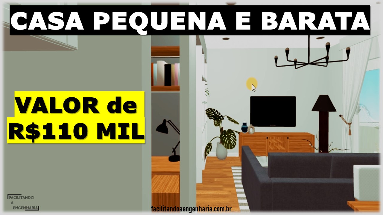 projeto de uma casa pequena e barata